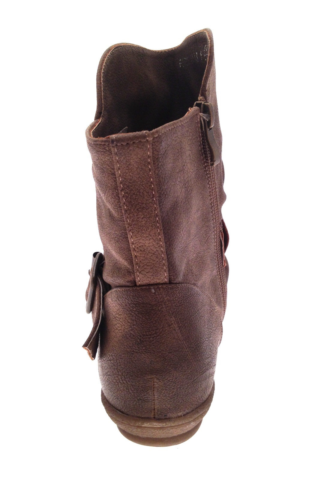 ruched leather ankle boots